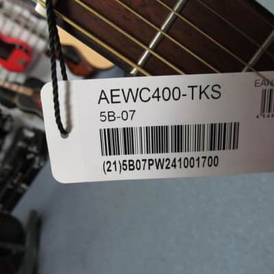 Ibanez AEWC400 Acoustic-Electric Guitar - Transparent Black Sunburst High Gloss image 2
