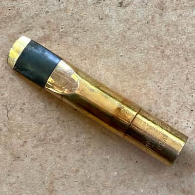 Used Selmer USA Long Neck Metal Tenor Sax 7 Star Mouthpiece; leather ligature and cap image 6