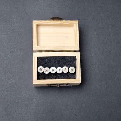 6 CHEVILLES guitare épingle OS opaque bovin Boite Bois 2 - MARTIN CUSTOM image 8