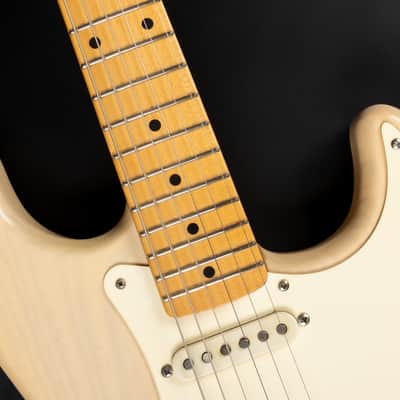 2013 Haar Traditional S Old Headstock - Nitro Blonde Light Aged | Custom Stratocaster 1-Piece Swamp Ash Body Maple Fretboard Amber Pickups | Case image 17