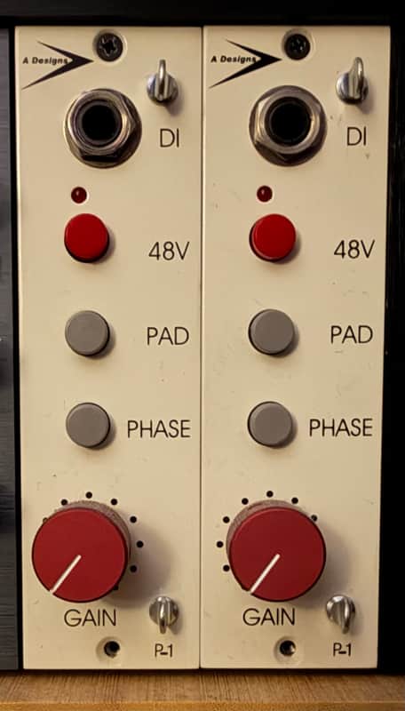 A-Designs Audio P-1 500 Series Mic Preamp(Pair) Module 2010s - White image 1