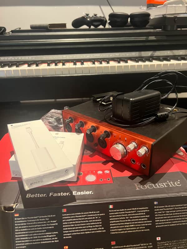 Focusrite Clarett 4Pre Thunderbolt Audio Interface 2010s - Red image 1