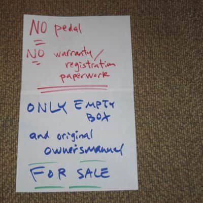 very lightly handled Electro Harmonix EMPTY CARDBOARD BOX + orig Owner's Instructions ONLY for Chillswitch Momentary Line Selector (NO pedal, NO warranty / registration paperwork) specifically from 2012 (can be home for different year Chillswitch pedal) image 3