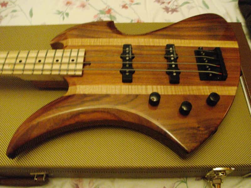 Warmoth Mockingbird Exotic Classic African Tulip Laquered. image 1