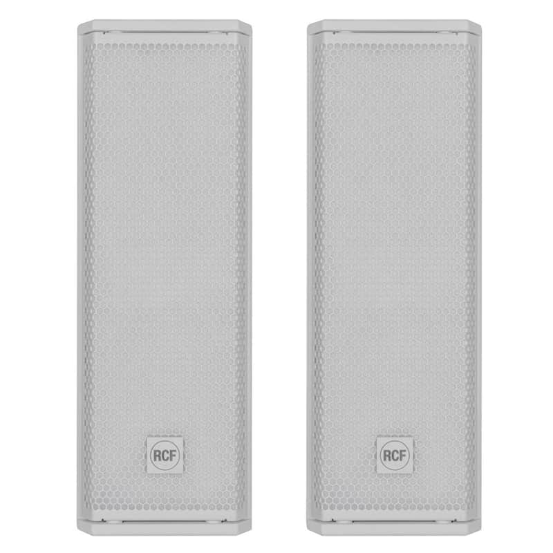 RCF NXL 14-A W Dual 6" 2-Way Point Source Column Speaker- White 2-Pack image 1
