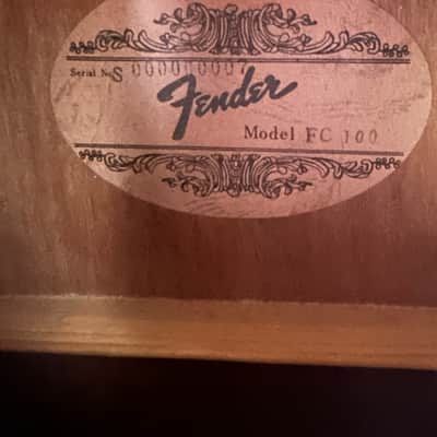 Fender FC-100 Classical Guitar 1990s-2000s image 3