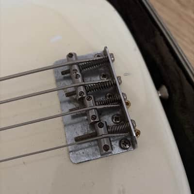 1976 Fender Precision Bass Left-Handed refin nitro olympic white image 11