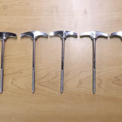 Ludwig USA 4 1/8" Chrome T Rods 5pk Vintage 1960's -70's image 1