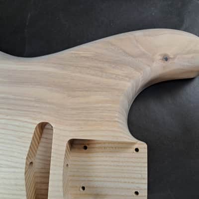 Unfinished Ash HSS guitar body - for Fender Strat Stratocaster neck Floyd Rose J2477 image 9