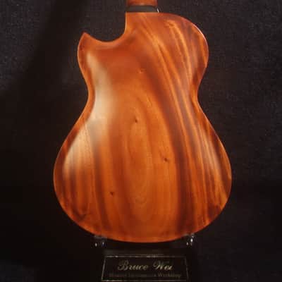 Handmade Cutaway Tenor Ukulele, Solid Acacia, Archback, Dog Inlay, Soft-bag, Bruce Wei UAJ17-2013 image 4