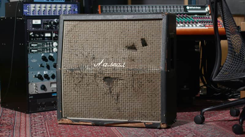 Marshall 1960A 4x12" Angled Guitar Speaker Cabinet 1964 - 1979 - with pre Rola Celestion greenbacks image 1