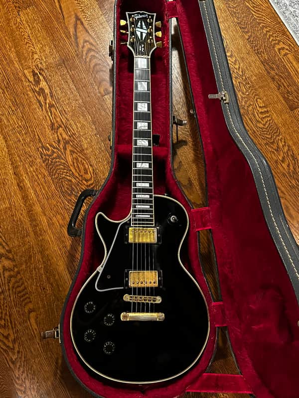1980 Gibson Les Paul Custom Black Lefty / Left Handed - Great weight & monster tone image 1