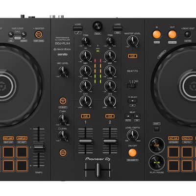 Bundle of Pioneer DJ DDJ-FLX4 2-Channel DJ Controller + Case, Headphones, Ties image 7