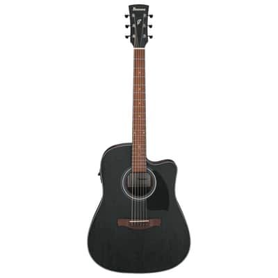 Ibanez PF54CEWKH Acoustic Electric Guitar - Weathered Black Open Pore Top image 2