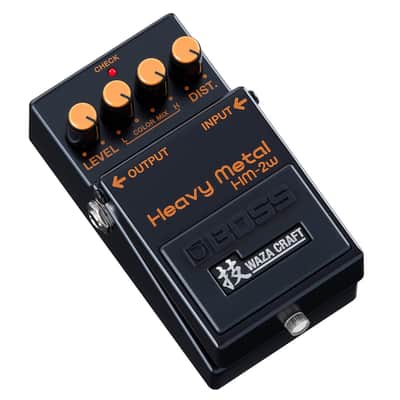 Boss HM-2W Waza Craft Heavy Metal Distortion Pedal Bundle with 2 Right Angle Patch Cables, 12 Guitar Picks, 9V Adapter & Polishing Cloth – Iconic Chainsaw Tone, Vintage & Custom Modes image 3