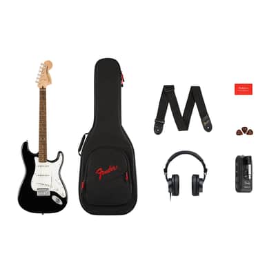 Squier Pack Affinity Stratocaster - Black, Mustang Micro, HD9 image 4
