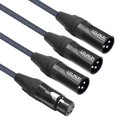 5Ft Xlr 1 Female To 3 Male Y Splitter Cable,3 Way Xlr Splitter Balance 1 Female To 3 Male Audio Cable For Mixer Microphone-One Microphone Connects 3 Interfaces 1 Pack image 6