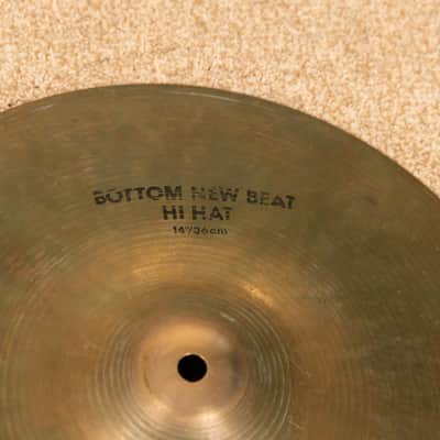 1990s Zildjian A 14" New Beat Hi Hat Cymbals 940g 1320g image 2