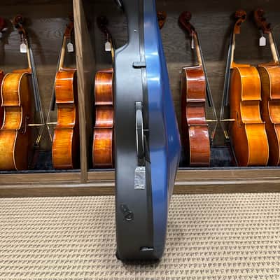 Bam 'Hightech Shamrock' 4/4 Cello Case w/ Wheels in Azure Blue image 2