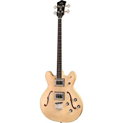 Guild Starfire Bass II Flamed Maple Short-Scale Semi-Hollow Electric Bass Guitar Regular Natural image 6