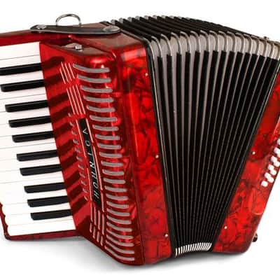 Hohner 1303-RED Piano 12 Bass Accordion Pearl Red image 2