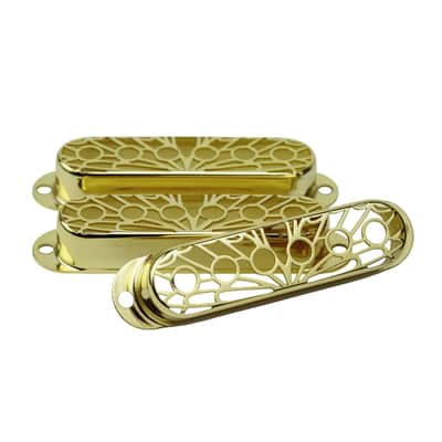3pcs Gold Guitar Hollowed Single Coil Strat Style Pickup Covers Set image 3