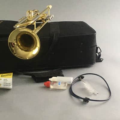 Jean Paul Brass Trumpet Band Orchestra Musical Instrument Original Case Extras Cleaning Kit image 19