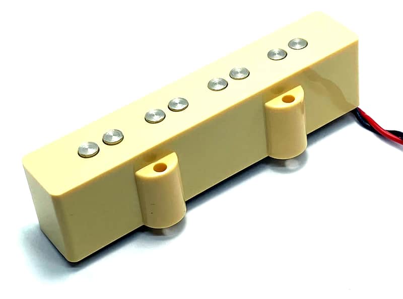 Dragonfire Standard Jazz Bass Bridge Pickup, 4-String J Bass Guitar Passive Ceramic Bridge ~ Cream image 1