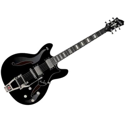 Hagstrom Tremar Viking Deluxe Electric Guitar - Gloss Black (Open Box) image 3