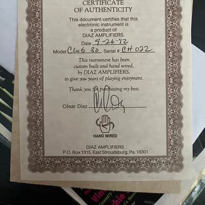 César Díaz Club Classic 30 Amplifier — Vintage / Rare Best Offer image 6