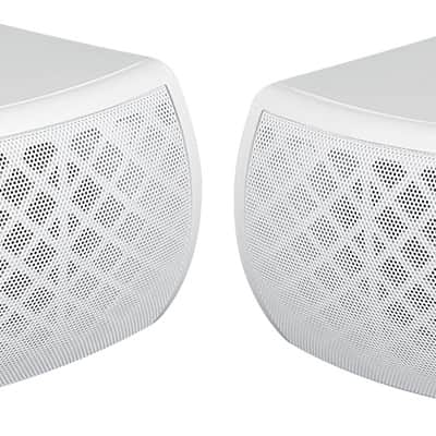 (2) Rockville WET-D4 White Indoor/Outdoor Commercial/Restaurant/Bar 70V Speakers image 1