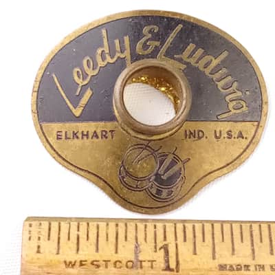 Leedy & Ludwig Badge Elkhart 1950-'54 Bass/Tom/Snare Drum Vintage50s +OG Grommet image 1