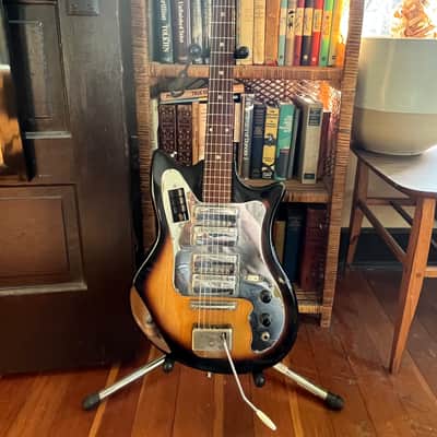 Melody Plus RD4V 1965 4 Pickup Sunburst Vintage Electric Guitar Teisco Kawai Guyatone image 1