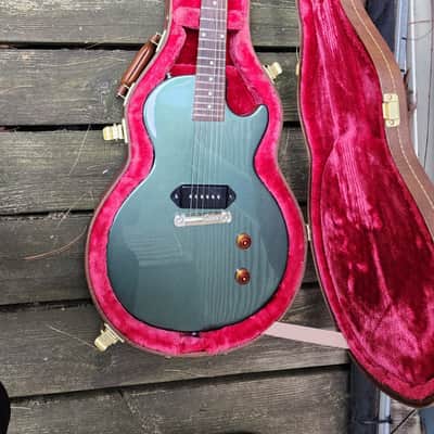 2024 Gibson Mod Shop Collection Les Paul Junior Evergreen Mahogany Two Tone Finish with Stinger Gibson Green image 7