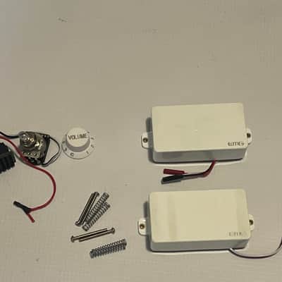 2020's USA EMG 85 & 81 White Neck & Bridge Humbucker Guitar Pickup Set & Partial Wiring