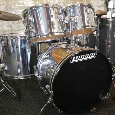 Ludwig Chrome Over Wood 1980s Chrome image 14