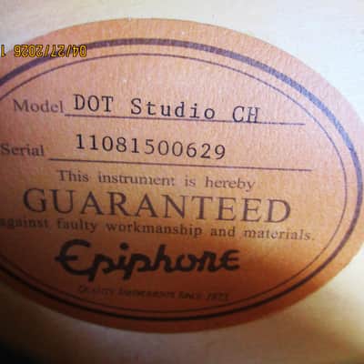 Epiphone Dot Studio 335 Guitar,  Cherry Red, Gig Bag, Mint image 9
