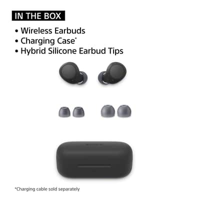 Sony WF-C510 Truly Wireless Earbuds, Black Bundle with Deco 6 Pairs of Earbud Tips image 6