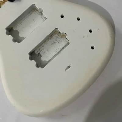White DIY Project Bass Guitar Body image 8
