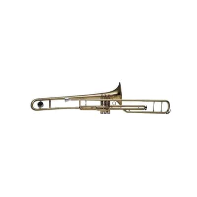 Stagg WS-TB285 Brass Body 3 Pistons Key of Bb Tenor Valve Trombone w/ABS Case & Mouthpiece 12C Silver Plated image 2