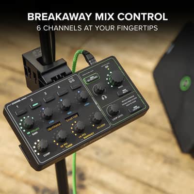 Mackie ShowBox Battery-Powered All-in-One Live Performance Rig with Breakaway Controller, 6-Channel Mixer, 400W Amp, Portable PA System, FX, SD Card, Bluetooth and USB-C Interface image 2