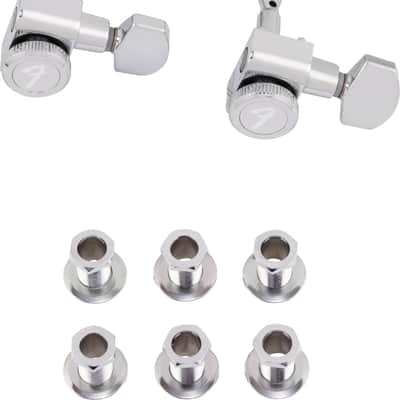 FENDER - Locking Stratocaster/Telecaster Staggered Tuning Machines (Polished Chrome) (6) - 0990818100 image 1