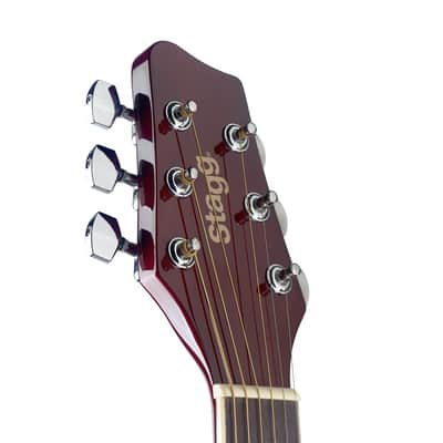 Stagg 4/4 Auditorium Acoustic Guitar - Sunburst - SA20A SNB image 3