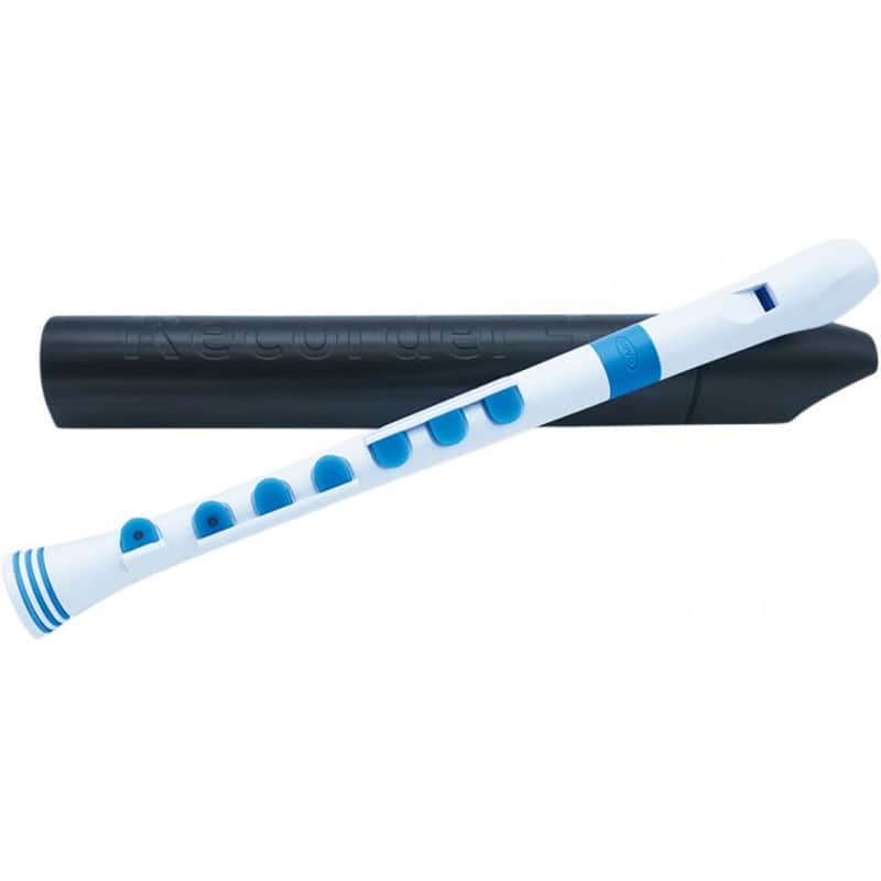 NUVO recorder+ Weiss-Blau Sopranblockflöte deutsch image 1