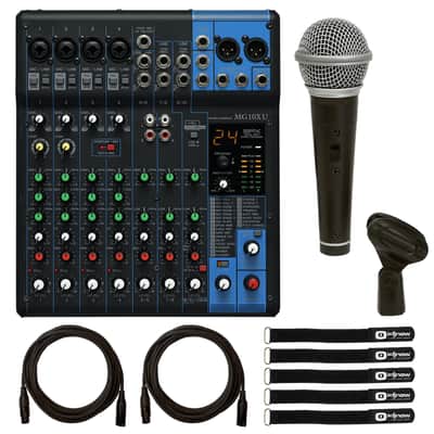 Yamaha MG10XU 10 Input Effects USB EQ Filters Stereo Mixer w Microphone & Cables image 10