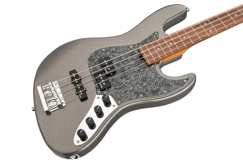 Sadowsky MetroExpress 21-Fret Hybrid P/J Bass, Morado Fingerboard, 4-String - Solid Silver Metallic High Polish image 1