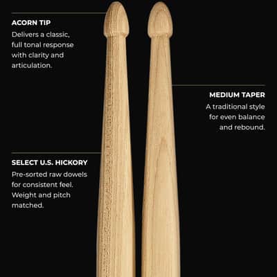 Meinl Stick & Brush Standard 5A Drumsticks – American Hickory – Made in Germany – Brand New image 4
