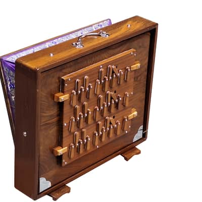 SHRUTI BOX~TEAK WOOD~3 OCTAVES~BIG SIZE (17" X 14" X 3")~36 NOTES~TUNE TO 440 Hz~BHAJAN~SHRUTI~YOGA~VOCAL~CHANTING~WITH GIG BAG image 3