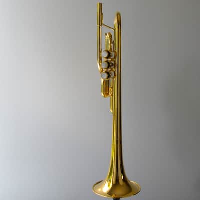 VERY RARE SPECIMEN BACH SPADA STRADIVARIUS EL Eb TRUMPET GOLD PLATED CONVERSION 236 image 5