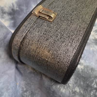 Vintage RARE 1960's Unbranded Airline Silvertone Gray 15 1/2 x 38 1/2 Inch Soft Shell Guitar Case image 5